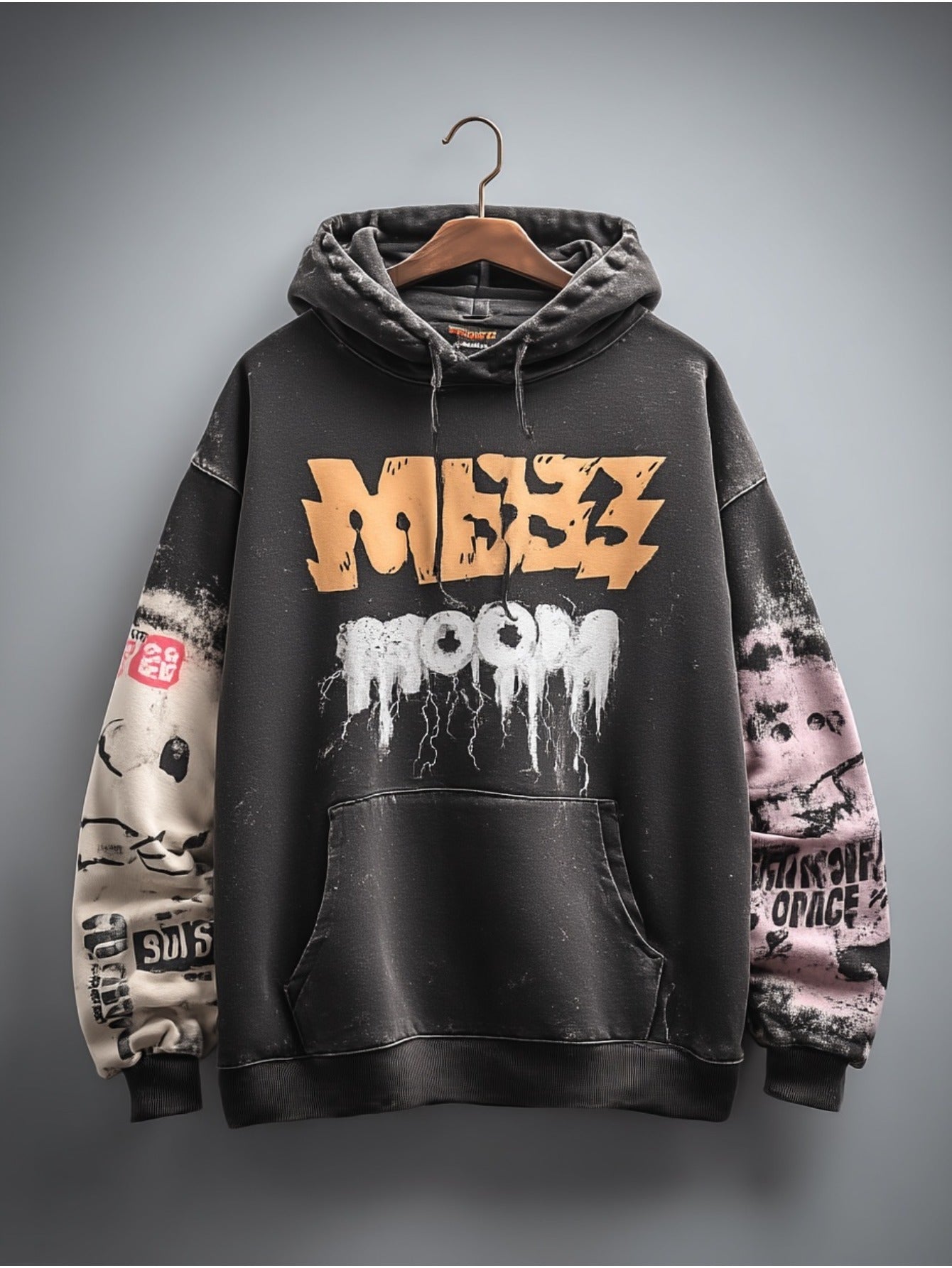 KISS BAND HOODIE WITH GRAPHIC PRINT