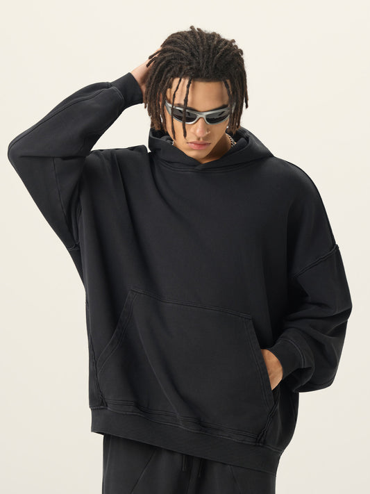 Stone-Washed 420g Loop Fabric Oversized Hoodie