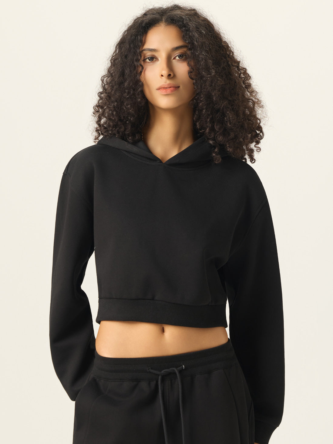 350g Soft French Terry Cropped Hoodie