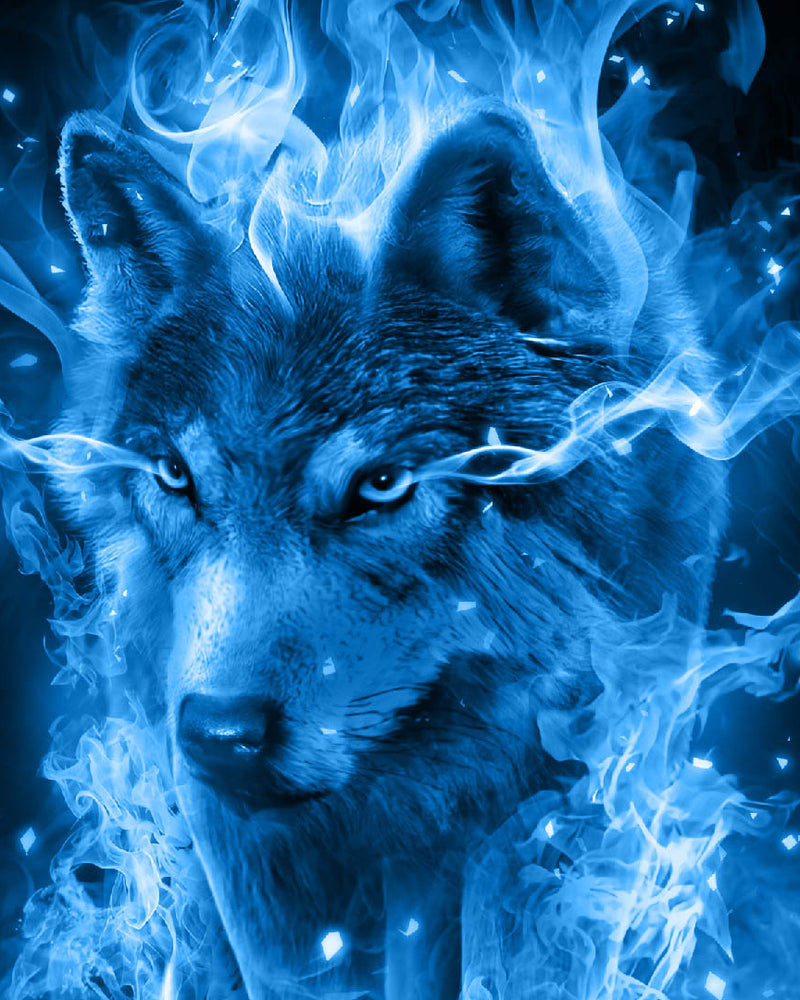 Blue Flame Wolf