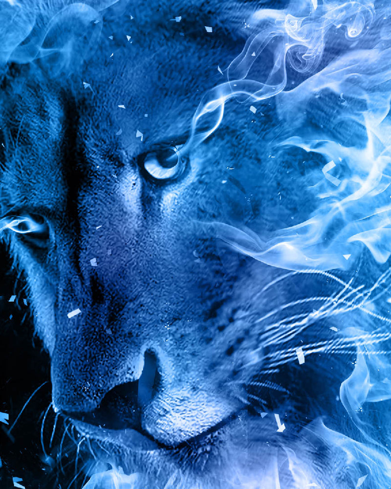 Blue Flame Lion