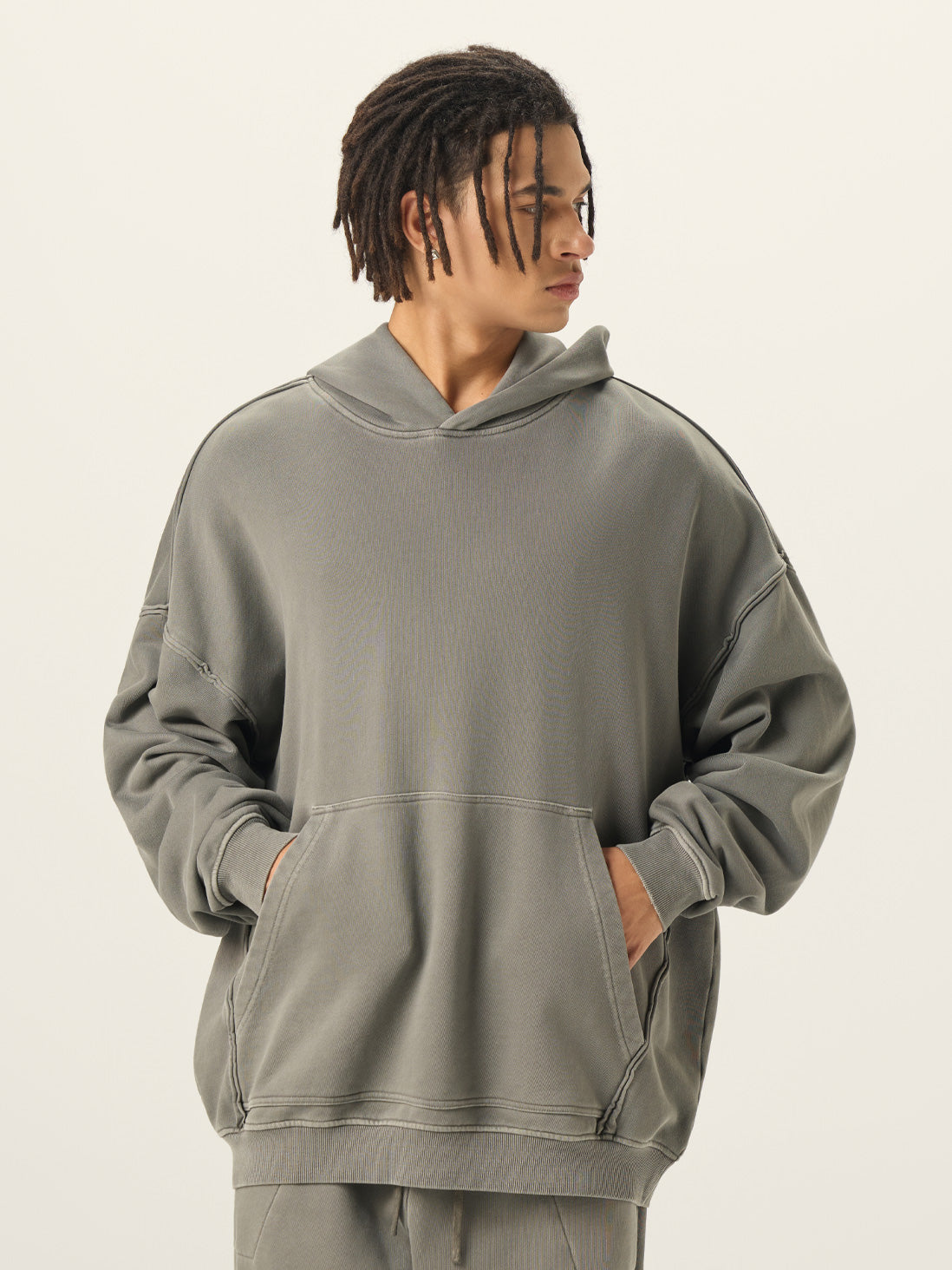 Stone-Washed 420g Loop Fabric Oversized Hoodie