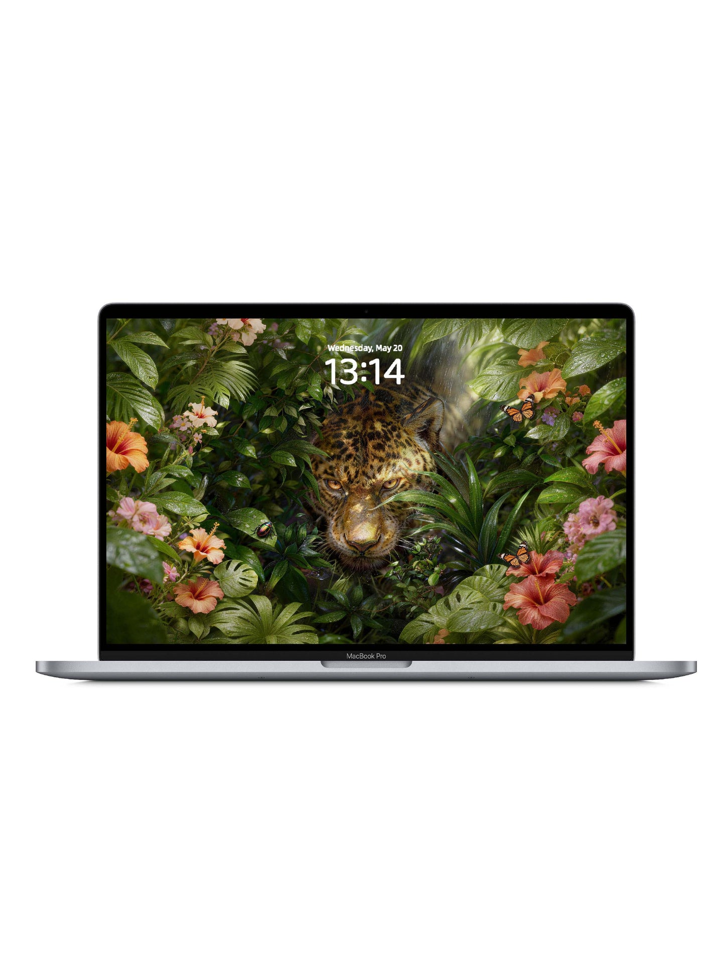 Dense Forest Hidden Leopard Digital Wallpaper