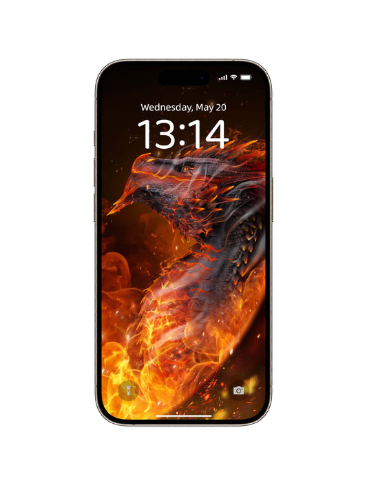 Flame Dragon Profile Phone Wallpaper