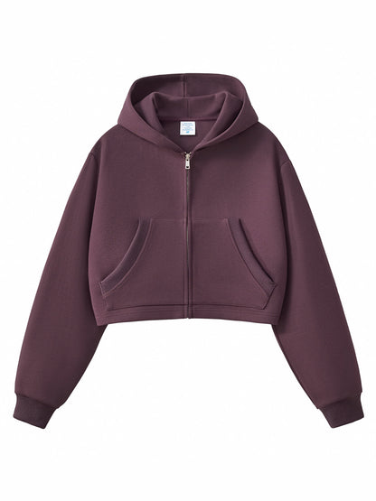 350g Heavyweight French Terry Cropped Hoodie