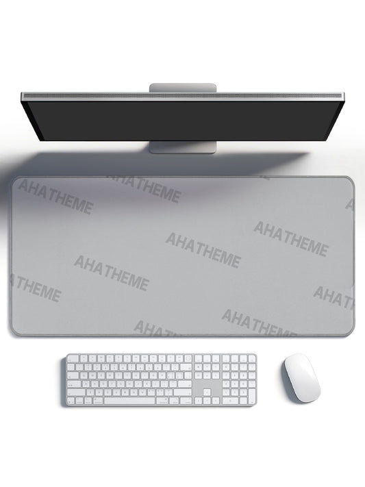 Gray custom mousepad with subtle "ANATHEME" text pattern, perfect for streetwear and alternative fashion styles.