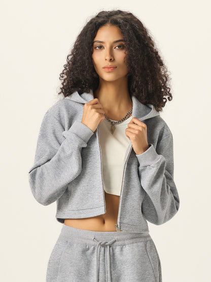 350g Heavyweight French Terry Cropped Hoodie