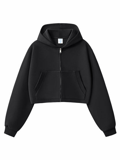 350g Heavyweight French Terry Cropped Hoodie