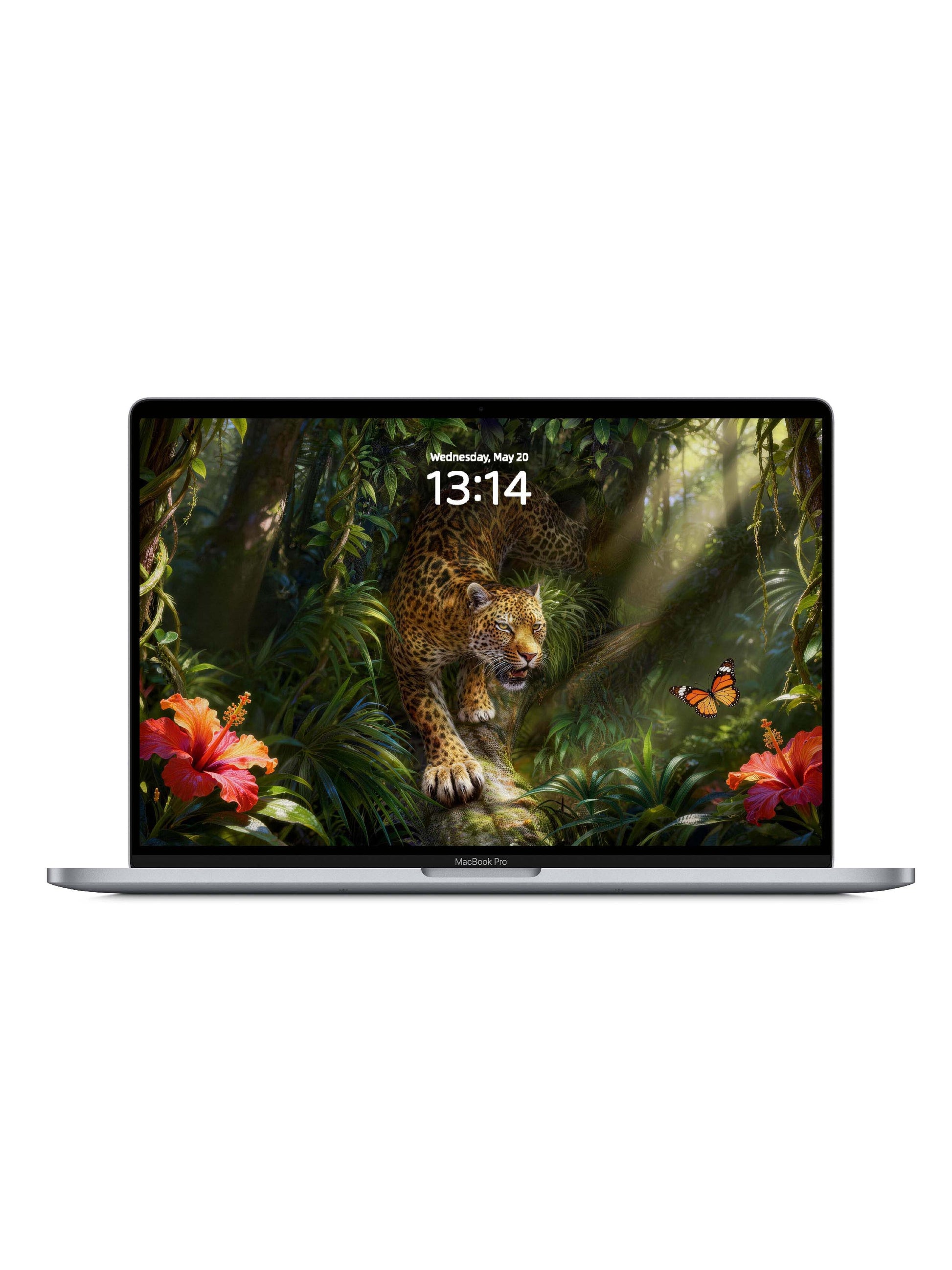 Tree Branch Crawling Leopard Digital Wallpaper