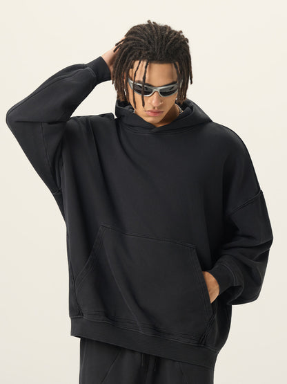 Stone-Washed 420g Loop Fabric Oversized Hoodie