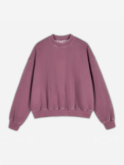 Stone-Washed Heavyweight Fleece Oversized Sweatshirt