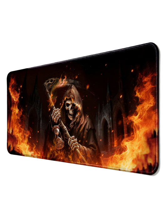 Hourglass & Scythe Grim Reaper Double Sided Large Desk Mat