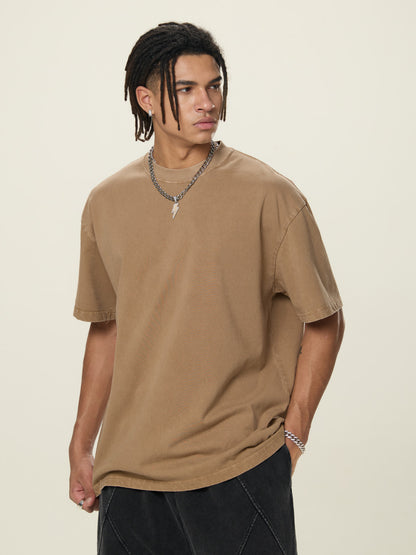 Stone-Washed Heavyweight Cotton Oversized T-Shirt