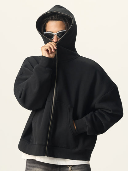 350g Fleece Zip-Up Hoodie Oversized