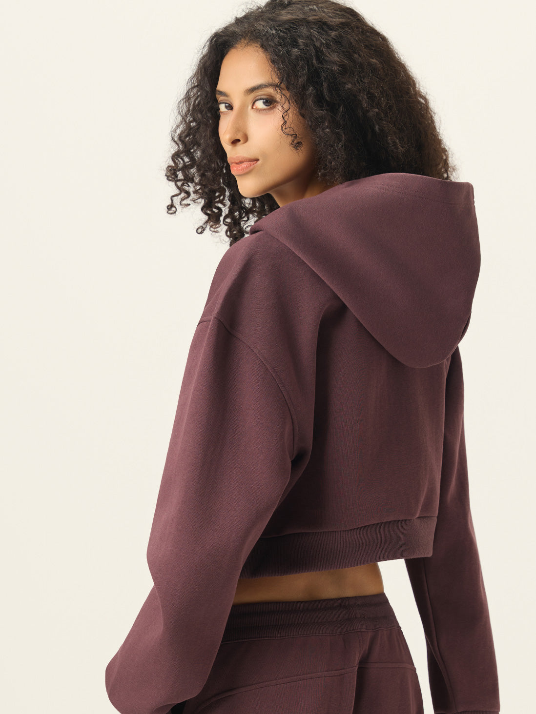 350g Soft French Terry Cropped Hoodie