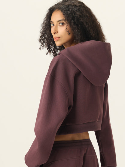 350g Soft French Terry Cropped Hoodie