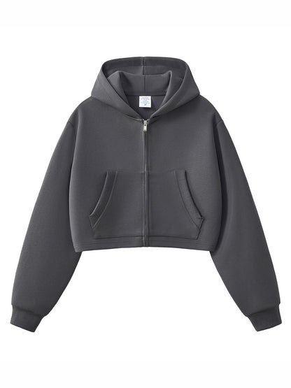 350g Heavyweight French Terry Cropped Hoodie