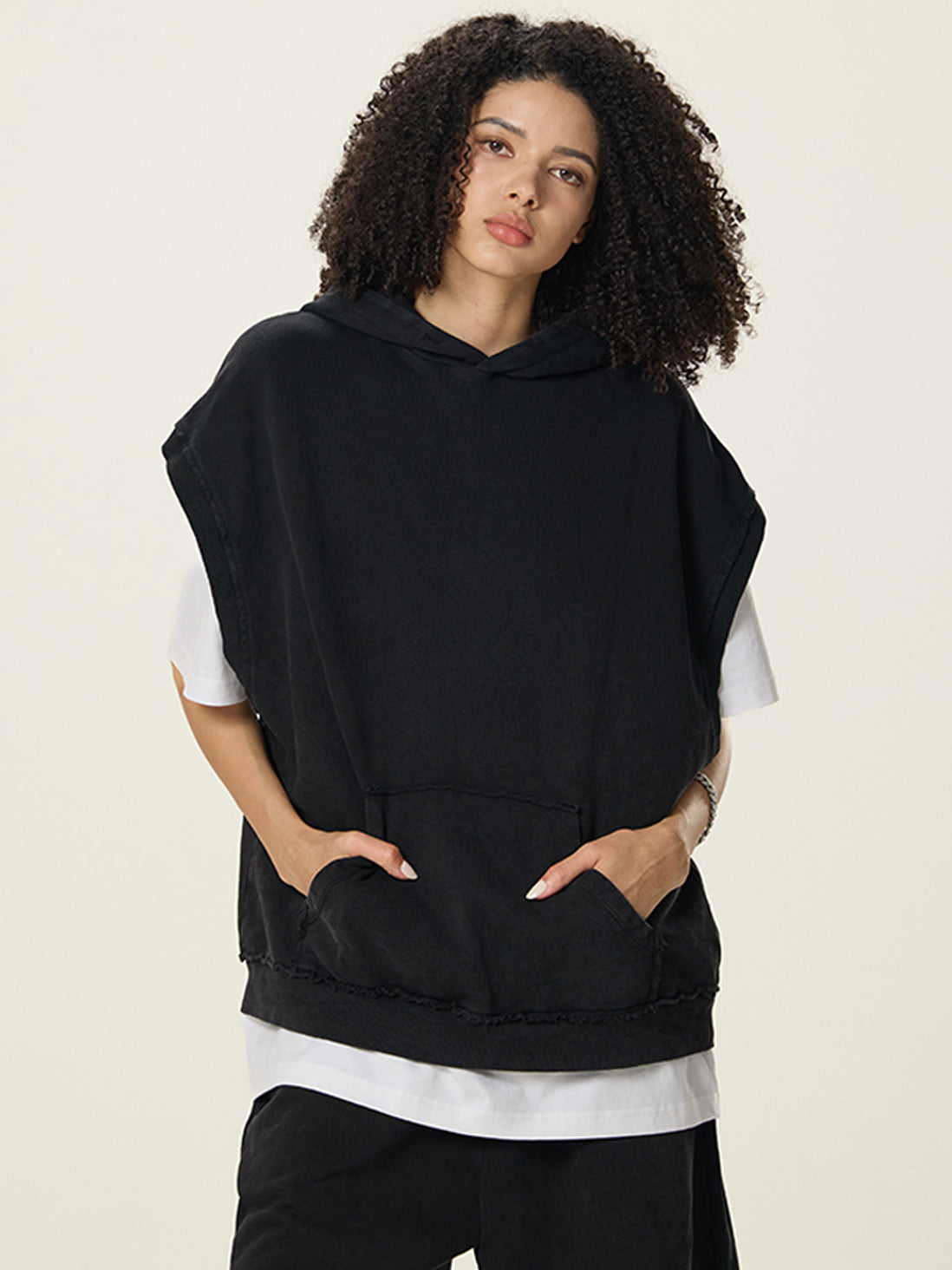 Stone-Washed 350g Soft French Terry Oversized Hoodie