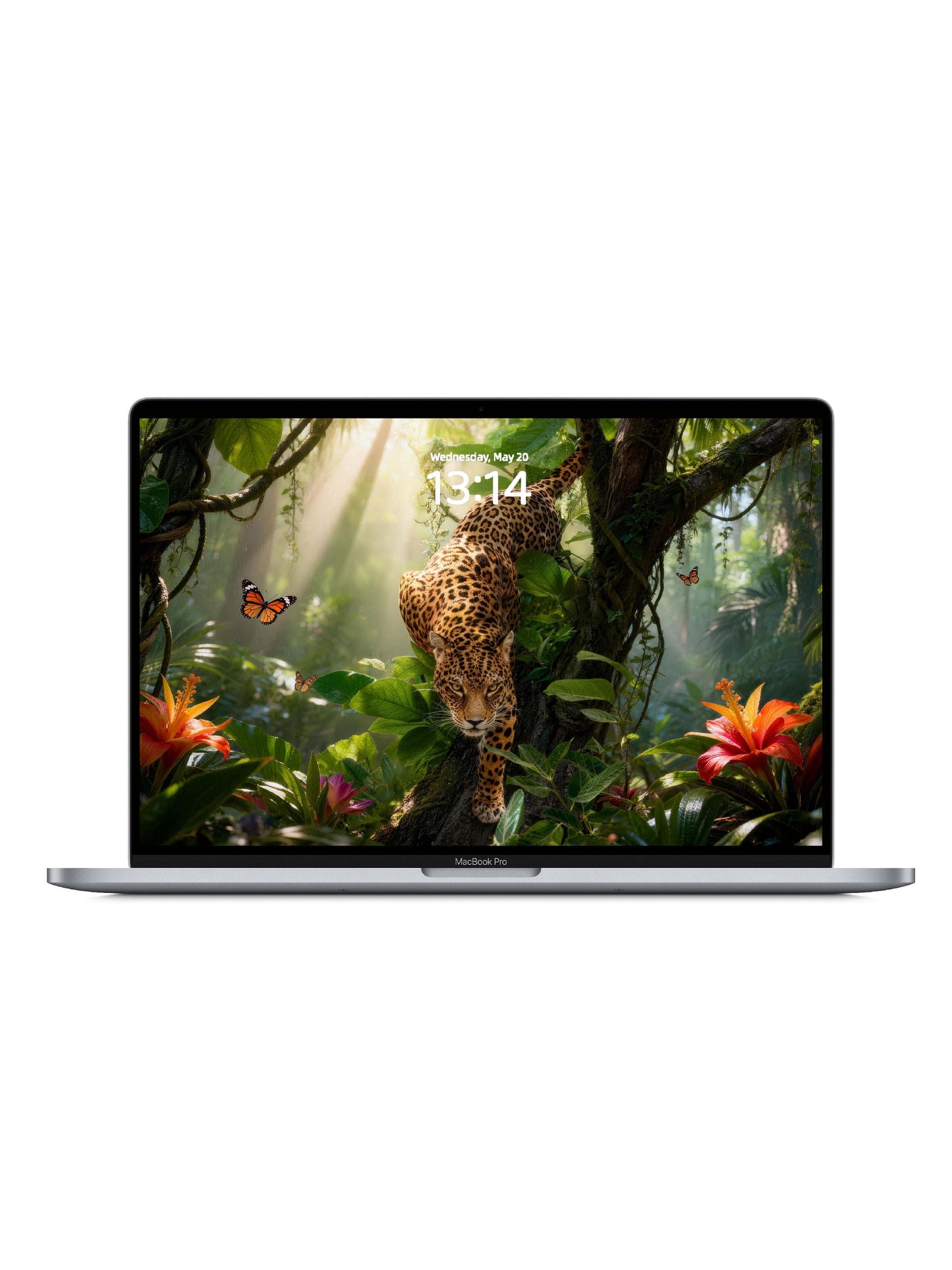 Rainforest Crawling Leopard Digital Wallpaper