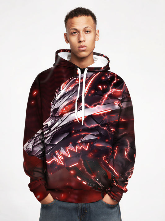 Cyber Wolf 3D All Over Print Hoodie Unisex Streetwear Pullover Soft Comfortable